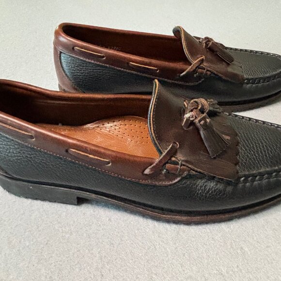 Allen Edmonds Nashua Leather Tassel Loafers Mens 9 D Black Brown Slip On Dress main image 5